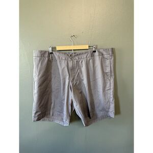 Lands End Womens Gray Chino Short Shorts Size 24W
